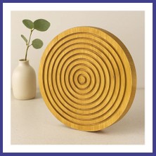 Bezos Ahşap Bambu Sunum Tepsisi 28 cm - Çift Taraflı Mrl