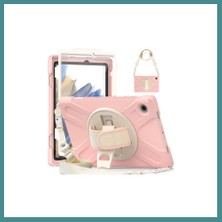 Bezos Samsung Galaxy X200 Tab A8 10.5 Kılıf Amazing Tablet Kapak - Pembe Mac