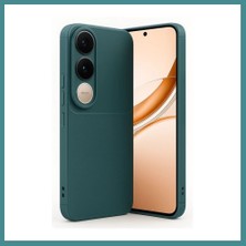 Bezos Vivo V50 Lite 4g Uyumlu Auto Focus Karbon Kapak - Koyu Yeşil Mac