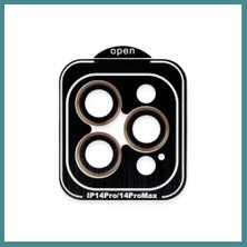 Bezos Joko iPhone 15 Pro Max Uyumlu Pvd Metal Kamera Lens - Turuncu Mac