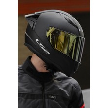LS2 Rapıd 2 Race Mat Siyah Kask (1 Sarı + 1 Şeffaf Vizörlü)