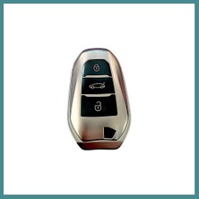 Bezos Peugeot 208-308-508-2008-3008-5008 Anahtar Uyumlu Silikon Oto Anahtar Kumanda Kabı Kılıf Füme Mac