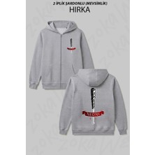 Zoka Wear Walking Dead Negan Dizi Tisort Zokawmc Baskılı Fermuarlı Kapşonlu Hırka