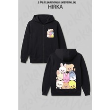 Zoka Wear Stray Kids - Skzoo Baskılı Fermuarlı Kapşonlu Hırka