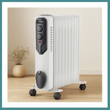 Bezos 11 Dilimli Yağlı Radyatör Isıtıcı 2500W Ayarlı Termostat Mac