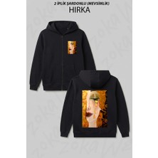 Zoka Wear Gustav Klimt Freya S Tears Gustav Klimt Golden Tears Baskılı Fermuarlı Kapşonlu Hırka