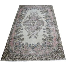 Kilim Antik 4m2 Eskitme El Dokuma Güllü Çiçekli Yün Halı 2074 - Vintage - Çok Renkli