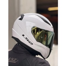 Ls2 Rapıd 2 Beyaz Kask (Sarı Vizör)
