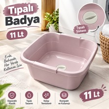 Hane216 Tıpalı Badya 11 Litre Su Tahliye Tıpalı Çok Amaçlı Plastik Leğen