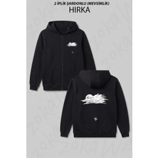 Zoka Wear Yamac Parasutu - Paragliding Baskili Baskılı Fermuarlı Kapşonlu Hırka