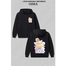 Zoka Wear Stray Kids Skzoo V8 Baskılı Fermuarlı Kapşonlu Hırka
