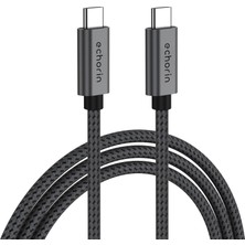 Nzm Store 240W, 20 Gbps, 4K 60Hz, USB C'den USB C'ye, Örgülü Hızlı Şarj, Görüntü ve Veri Aktarım Kablosu Pd 3.2, 5A, iPhone 15, 16, 17, M2 MacBook Pro, Air, iPad Pro ve Galaxy S25, S24, S23 ile Uyumlu