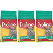 Proline Tavuklu Yetişkin Kedi Maması 1,2kg - 3 Adet