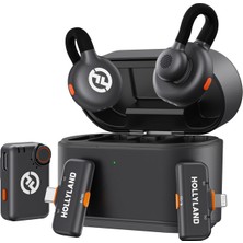 Nzm Store Hollyland Lark M2S Kablosuz Yaka Mikrofonu, Kamera, Iphone, Android, Pc Için, 300M Menzil, Titanyum Klips, 7g Hafif, Gürültü Engellemeli, 30 Saat Süre, Canlı Yayın Vlog Için Yaka Mikrofonu