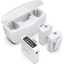 Nzm Store Kablosuz Yaka Mikrofon Sistemi, Video Kaydı, Vlog, Röportaj, Podcast Mikrofon Seti, Iphone, Kamera, Akıllı Telefon, 30H Pil Ömrü ile Uyumlu - M9 Beyaz