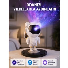 Nzm Store Astronot Projeksiyon Lambası Bluetooth Müzikli ve Uzaktan Kumandalı