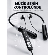 Nzm Store Kablosuz Bluetooth Boyun Kulaklığı Mikrofonlu Müzik Dinleme Çağrı Cevaplama Ses Kontrollü Kulak Içi Kulaklık