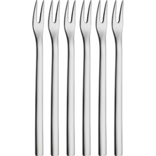 Nzm Store Nuova 6 Parça Kokteyl Çatalı Seti, 12,5 Cm, Aperatif ve Zeytin Çatalı, Cromargan® Yüksek Kaliteli Parlak Paslanmaz Çelik, Bulaşık Makinesinde Yıkanabilir
