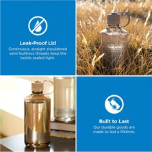 Nzm Store Sustain Tritan Bpa Içermeyen Su Şişesi,%50 Plastik Atık, 907 G, Dar Ağız, Moka