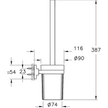 Nzm Store Root A44811 Duvardan Tuvalet Fırçalığı, Krom