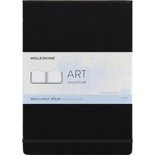 Nzm Store Art Collection Sulu Boya Albümü ve Çizim Defteri Not Defteri, Sert Kapaklı ve Elastik Kilitli, Sulu Boya ve Sulu Boya Kalemleri Için Uygundur, Siyah, A4 21 x 29,7 Cm, 60 Sayfa
