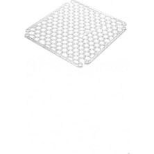 Nzm Store Lavabo Kurutma Matı 32X32 Cm, Şeffaf Petek Desenli Buzluk ve Dondurucu Raf Koruyucu, Çekmece Raf Içi Kaydırmaz Düzenleyici Mat, Banyo, Tezgah ve Evcil Hayvan Mama Alanı Için Çok Amaçlı Mat
