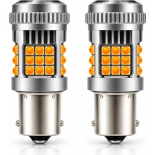 HNC 36 LED Fanlı Turuncu Işık Tek Duy Ampül 93 1056 P21W 12V