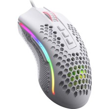 Nzm Store M808 Storm Ultralight Kablolu Oyun Faresi, 85G Hafif Petek Kabuk - 12.400'E Kadar Ayarlanabilir Dpı - Optik Sensör - 7 Programlanabilir Düğme - Pc Oyuncuları Için - Beyaz