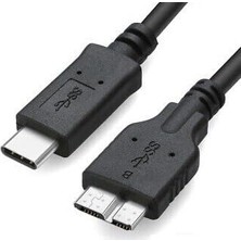 Nzm Store 5240 USB Type-C To Micro USB 3.0 Taşınabilir HDD Hard Disk Kablosu 50 cm