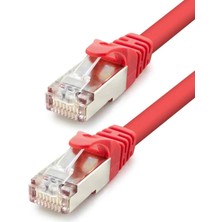 Nzm Store Cat7 Ethernet Patch Kablosu 10 Gbps 600 Mhz (Kırmızı, 60, Santimetre)