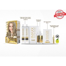 Nzm Store Gold Serisi 24K Altın Parçacıklı Serum ile 1 Kutu 2 x 50 ml ve Geliştiriciler Saç Boyası (Elma Sarısı 9.1)