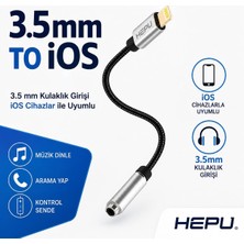 Nzm Store Hp-19 Ios Aux Dönüştürücü – Lightning Girişli iPhone & iPad Için Ses Adaptörü (30 Cm)