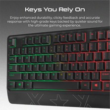 Nzm Store Orion, Oyun Klavyesi ve Fare, 6 Programlanabilir Fare, Ayarlanabilir 3200 Dpi, Bilek Desteği ve Çok Renkli LED Arka Plan Aydınlatması