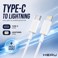 Nzm Store HP-NYK001 Nova Series Type-C To Lightning 27W Hızlı Şarj ve Veri Transfer Kablosu (1 Metre) – iPhone Uyumlu Aşırı Akım Korumalı Beyaz