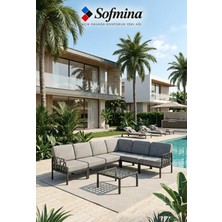 Sofmina Tokyo - Güneş Işınlarına Dayanıklı Polipropilen L Köşe Balkon Teras Koltuk Seti