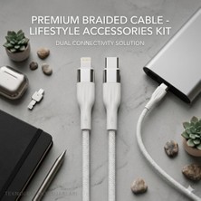 Nzm Store 27W Lighting ile Uyumlu To Type-C Hızlı Şarj ve Data Kablosu Beyaz 1m