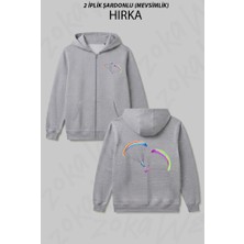 Zoka Wear Yamac Parasutu - Paragliding-2 Baskılı Fermuarlı Kapşonlu Hırka