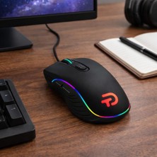 Nzm Store Gaming Mouse USB Kablolu Rgb Aydınlatmalı 7200 Dpı Ayarlanabilir 7 Tuş PMWA725 Sensör 125Hz/1000Hz Report Rate Ergonomik Tasarım 20G Hızlanma Windows Uyumlu Oyuncu Mouse | G303
