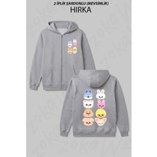Zoka Wear Stray Kids Skzoo V4 Baskılı Fermuarlı Kapşonlu Hırka