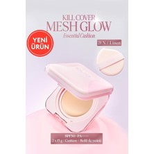 Nzm Store Hyalüronik Asit Içerikli Kill Cover Mesh Glow Essential Cushion Set (21N Linen) SPF50+ Pa++++