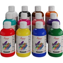 Nzm Store Tüm Renkler Akrilik Boya 12'li Set 12X250 gr