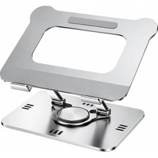 Nzm Store Stant Çelik Standı Ergonomik Bilgisayar Yükseltici Her Açıda Ayarlanabilir Stand Tüm Boyutlarda Notebook Uyumlu Notebook Standı Bilgisayar Stant (L-008 - Gri)