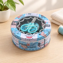 Nzm Store Metal Yuvarlak Dikiş Kutusu