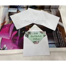 Nzm Store Beyaz Küçük Mesaj Zarfı 10 Adet 7x9 cm – Mini Teşekkür Notu Zarfı, Düğün, Nişan ve Doğum Günü Davetiyesi Için Zarf Seti