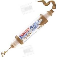 Nzm Store 5400 Akrilik 3D Double Liner - Altın - 1 Çift Uçlu Akrilik Tüp - 2-3 mm ve 5-10 mm Genişliğinde Çift Uç