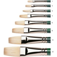 Nzm Store 5974710 Winton Düz Fırça - No. 10-19,5 Mm, Yağlı Boya, Akrilik Boya ve Alkid Boya Için