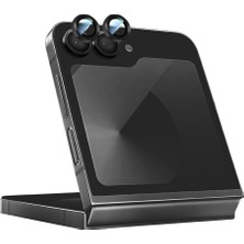 Nzm Store Galaxy Z Flip 6 Uyumlu Alloy Serisi Oleofobik Anti Reflective Kamera Lens Koruyucu Siyah