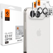 Nzm Store iPhone Duo ile Uyumlu Kamera Lens Koruyucu Cam Kolay Kurulum Glas.tr Ez Fit Optik Pro (2 Adet) White - AGL12012