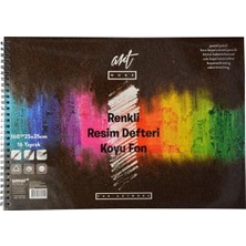 Nzm Store Clara Renkli Resim Defteri Koyu Fon 160 gr 25 x 35 16 Yaprak