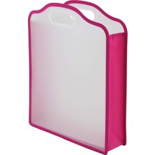 Nzm Store Advantus Genişletilebilir Kağıt Folyo Tutucu, Plastik, Pembe/beyaz, Büyük